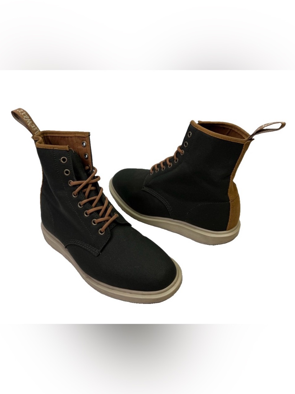 Dr. Martens WHITON Booties Men’s L ,Women’s 10 Green Canvas Lace Up AW094 Unisex